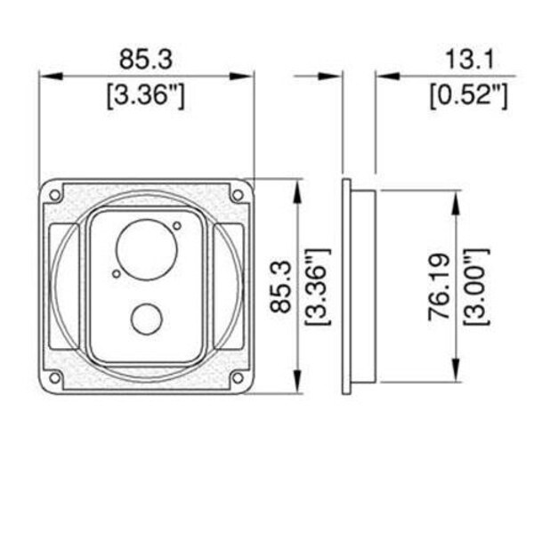 Main product image for Penn-Elcom M1503 ABS Dish One 1/4" + One Neutrik 262-346